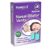Runesol Ecarteur Nasal Anti ronflement Moyen Vert, 8 Pack Dilatateur Nasale pour Sommeil & aide breathe, Nasal Dilator, Dispositifs Anti-ronflement Efficace, Ecarteur de nez