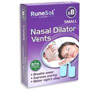 Runesol Ecarteur Nasal Anti ronflement Petit Bleu, 8 Pack Dilatateur Nasale pour Sommeil & aide breathe, Nasal Dilator, Dispositifs Anti-ronflement Efficace, Ecarteur de nez