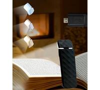 Runesol Lampe de Lecture Noir, 5 LED, 3 Modes Couleurs, Rechargeable USB, Idée Cadeau Noël, Liseuse pour Lire au Lit, 80 Heures d'Autonomie