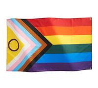 Runesol Marche des Fiertés Drapeau, 91x152cm, 3ft x 5ft, LGBTQ+, 4 œillets, œillet en Laiton Dans Chaque Coin, Parade, Fête, Carnaval, Drapeaux de Qualité Supérieure, Imperméable, Intérieur, Extérieur