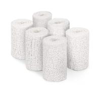 RunFar shop Bandes Plâtrées pour Moulage, 6 Rouleaux Blancs, 10 cm x 460 cm, pour Création de Moulage de Ventre de Grossesse, Loisirs Créatifs et Art