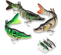 RunFar shop - Kit de pêche - Leurres de pêche - Wobbler Jerkbait - 8 pièces - Brochet, Sandre, Truite, Appâts de Swimbait - Lent - Coulant Lentement - Eau Douce et Salée