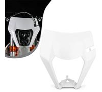Runfarr Plaque Phare Moto pour 125 150 250 300 350 450 500 EXC XCW EXC-F 2017 2018 Dirt Bike Enduro Motocross Supermoto-Blanc
