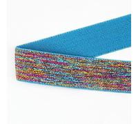 RUNGG Bandes élastiques Arc-en-Ciel, 2.5cm, Ruban en Caoutchouc, 25mm, en Spandex, pour Cheveux d'enfants, Robe, Accessoires de Couture en Dentelle, 1M