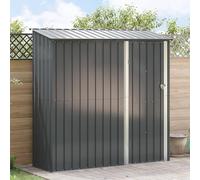 Runheo Abri de jardin en métal anthracite - 203,5 x 73 x 200 cm - Verrouillable - Pour l'extérieur - Avec beaucoup d'espace de rangement pour outils, vélo, tondeuse à gazon et poubelle