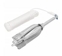 Runheo Ancre pliante avec corde argentée 10 kg en fonte galvanisée à chaud, 4 flotteurs pour bateau, yacht, bateau gonflable, kayak, canoë, jolle, 30 m de laisse pour un maintien sûr dans le sable et