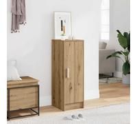 Runheo Armoire à Chaussures en Vieux Bois 32x35x92 cm avec Porte, Support modulable pour Chaussure, Rangement Pratique pour entrée ou Dressing, capacité 60 kg, idéal pour Bottes, Baskets, Talons