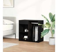 Runheo Armoire cosmétique avec étagère - Noir - Aspect chêne - 80 x 40 x 75 cm - Avec tiroir - Espace de rangement pour chambre à coucher et salon - Peu encombrant - Polyvalent