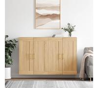 Runheo Armoires murales 2 pcs chêne Sonoma Bois d'ingénierie 69,5 x 34 x 90 cm Rangement Murale Buffet vaisselier Rangement Cuisine Salon Salle à Manger