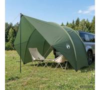 Runheo Auvent de hayon résistant à l'eau Vert armée 405 x 280 x 220 cm Robuste Facile à Monter pour Camping, Road Trips ou activités en Plein air