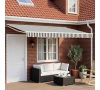 Runheo Auvent électrique extensible - Anthracite - Blanc - 5 x 3 m - Avec bras articulé - Protection solaire UV - Résistant aux intempéries - Fonctionnement moteur - Système de store - Autonome - Pour