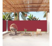 Runheo Auvent latéral rétractable Rouge 180x1000 cm Toile Polyester résistante Protection Soleil UV Pluie avec Armature Acier et Aluminium pour Jardin terrasse Balcon extérieur