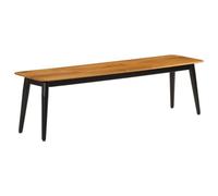 Runheo Banc 160 x 40 x 45 cm en bois massif de manguier avec structure en fer, banc de salle à manger pour salon, couloir, couloir, intérieur et extérieur, peu encombrant, style industriel moderne