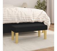 Runheo Banc en tissu noir - 70 x 30 x 30 cm - Rembourré en mousse - Banc multifonction en bois pour salon, chambre à coucher et couloir - Avec espace de rangement et assise confortable
