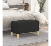Runheo Banc en tissu noir 70 x 35 x 41 cm avec rembourrage, banc en bois et espace de rangement, banc polyvalent pour couloir, couloir, chambre à coucher, salon, salle à manger