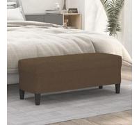 Runheo Banc rembourré multifonction en tissu marron 100 x 35 x 41 cm avec espace de rangement pour couloir, couloir, chambre à coucher et salon