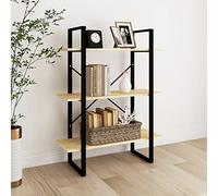 Runheo Bibliothèque à 3 étages 80 x 30 x 105 cm en pin massif non traité, organiseur de rangement cube durable pour salon, chambre à coucher, étagères de rangement polyvalentes