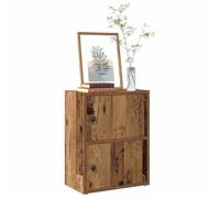 Runheo Bibliothèque aspect bois vieilli - 40 x 24 x 52 cm - En matériau dérivé du bois - Rangement polyvalent - Pour salon, chambre à coucher, bureau