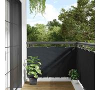 Runheo Brise-vue pour balcon Anthracite 90 x 300 cm en tissu Oxford imperméable avec protection UV et œillets en aluminium pour jardin, terrasse, balcon, avec corde PE de 12 m pour une fixation facile