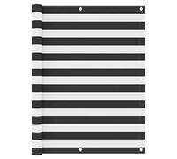 Runheo Brise-vue pour balcon, anthracite et blanc, en tissu Oxford enduit de polyuréthane imperméable, 120 x 500 cm, avec œillets en aluminium et corde de 24 m, pour balcon, terrasse, jardin