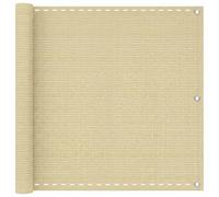 Runheo Brise-vue pour balcon - Beige - 90 x 800 cm - En polyéthylène haute densité et aluminium - Avec protection UV - Imperméable et résistant à l'usure - Avec corde de 12 m - Pour jardin, terrasse