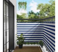 Runheo Brise-vue pour balcon - Bleu et blanc - En tissu Oxford - 110 x 700 cm - Imperméable - Résistant aux UV - Avec œillets en aluminium - Idéal pour jardin, terrasse, balcon - Protection solaire et