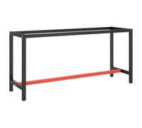 Runheo Cadre de Banc de Travail Industriel Robuste 170x50x79 cm en métal Enduit Poudre avec Support réglable pour Atelier Bureau Cuisine Salon Bricolage