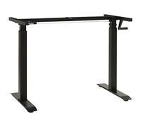 Runheo Cadre de bureau manuel réglable en hauteur, manivelle en acier au carbone, largeur 102-160 cm, hauteur 71-113 cm, charge 70 kg, ergonomique pour bureau et lieu de travail d'équipe