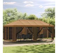 Runheo Cadre de Gazebo 6 x 3 m Noir en Acier Enduit de Poudre, Structure Robuste pour Jardin Terrasse Balcon Cour Extérieur, Permet de Créer Un Espace Ombragé Durable et Esthétique en Été
