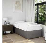 Runheo Cadre de lit en tissu taupe, 90 x 200 cm, robuste, avec sommier à lattes, pieds en plastique renforcé, idéal pour meubles de chambre à coucher, sans matelas