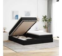 Runheo Cadre de lit Ottoman Noir en Velours 180x200 cm avec Matelas à Ressorts ensachés, sommier relevable hydraulique, Grand Rangement sous lit pour Chambre, Confort Durable, Ensemble 2 Places