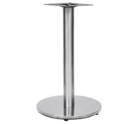 Runheo Cadre de table de bistrot argenté en acier inoxydable Ø 45 x 72 cm, pied de table stable avec trou pré-percé pour un montage facile, convient comme pied de meuble, pièce de rechange, pied de