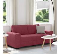 Runheo Canapé 2 Places Rouge vin en Tissu Polyester 180x77x82 cm Confortable et Robuste pour Salon Bureau Chambre, Banquette modulable avec Larges accoudoirs et Assise capitonnée
