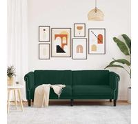 Runheo Canapé 3 places, en velours, vert foncé, 203 cm de large, tissu rembourré doux, confortable, pour la détente, design moderne, meuble de salon