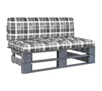 Runheo Canapé central de jardin en palette - Pin imprégné - Gris - 110 x 65 x 55 cm - Durable - Pour terrasse, balcon, salon - Résistant aux intempéries