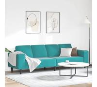 Runheo Canapé d'angle de salon moderne, turquoise, 250 x 188 x 76 cm, rembourrage en polyester durable, respirant, résistant aux intempéries, coussin en mousse confortable, canapé 4 places pour la