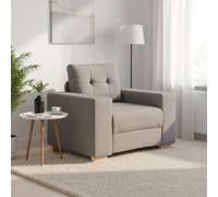 Runheo Canapé-Fauteuil Taupe en Tissu Polyester 100x78x80 cm avec Mousse épaisse et Structure Robuste pour Salon séjour Bureau Chambre, Design scandinave Moderne Relax Convertible