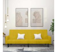 Runheo Canapé-lit 2 places en velours jaune, dossier réglable, structure en bois robuste, 220 x 84,5 x 69 cm, pour salon, home cinéma, chambre d'amis