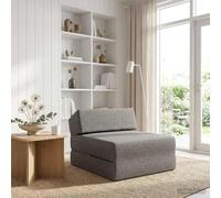 Runheo Canapé-lit Pliable Gris Clair en Tissu Polyester 60 x 70 x 41 cm Convertible 2-en-1 modulable et déhoussable pour Salon séjour Chambre Bureau Studio Moderne