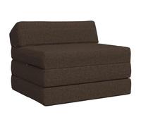 Runheo Canapé-lit Pliable Taupe en Tissu Polyester 200 x 70 x 10 cm Convertible modulable 2-en-1 canapé et Matelas pour Salon séjour Chambre Usage intérieur