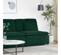 Runheo Canapé modulaire module central vert foncé avec rembourrage en velours, largeur d'assise 100 cm, cadre en métal, coussin, assise et rembourrage pour paysage, canapé d'appoint, canapé d'angle