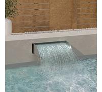 Runheo Cascade en Acier Inoxydable 304 pour Bassin et Jardin avec débit Constant idéale pour décoration extérieure et intérieure, création d'ambiance Zen, Relaxation et Ambiance sonore apaisante