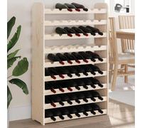 Runheo Casier à vin en Bois de pin Massif 72,5x25x111,5 cm avec 9 Niveaux pour Rangement jusqu'à 63 Bouteilles de vin pour Cuisine Salon Cave à vin Support Meuble