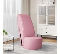 Runheo Chaise à talons hauts en cuir synthétique rose, 43 x 82,5 x 85,5 cm, design unique, fauteuil de salon confortable pour chambre à coucher, salon, bureau, coin lecture, adultes