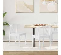 Runheo Chaise de Salle à Manger Blanche en Bois de Caoutchouc Massif avec Coussin Confortable, Design Vintage scandinave, Dossier Ergonomique, Pieds en Bois Robuste