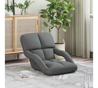 Runheo Chaise de sol réglable avec accoudoir, tissu rembourré, dossier à 5 niveaux, ergonomique, pliable, coussin d'assise adapté pour salon, chambre à coucher, balcon, idéal pour lire, méditer