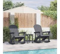 Runheo Chaises Berçantes Adirondack 2 pcs Gris Clair, HDPE Résistant aux Intempéries, Mobilier de Jardin, pour Patio et Balcon