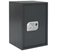 Runheo Coffre-Fort numérique Gris foncé 35 x 31 x 50 cm en Acier avec Serrure électronique à Code et Empreinte pour Maison Bureau Protection Contre Le vol et Les incendies
