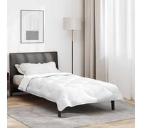 Runheo Couette 2 en 1 blanche en microfibre 200 x 140 x 10 cm avec boutons à clip, couette matelassée pour l'hiver et l'été, respirante, thermorégulatrice, lavable, légère et chaude