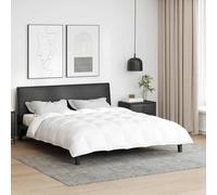 Runheo Couette d'hiver blanche, 240 x 200 cm, garnissage en plumes, respirante et lavable, couette avec surpiqûre box-stitch pour équilibrer la température et un confort chaud en hiver